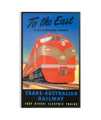 Affiche Voyage Ferroviaire Trans-Australiee, Affiche hantent personnes