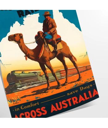 Affiche Voyage Chemin Fer Trans-Australie Poster Vous souhaitez 