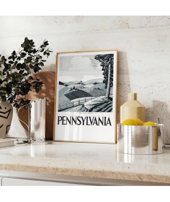 Affiche Voyage États-Unis Pennsylvanie ouvre sa boutique