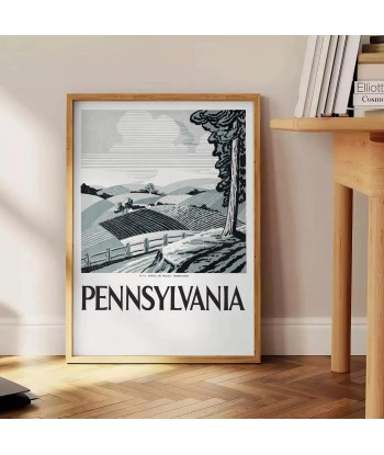 Affiche Voyage États-Unis Pennsylvanie ouvre sa boutique