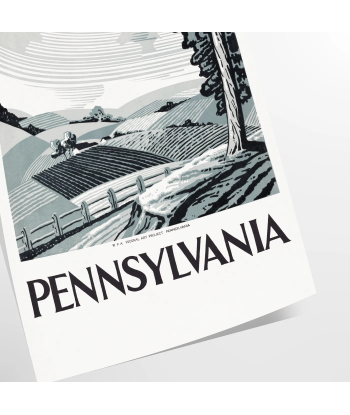 Affiche Voyage États-Unis Pennsylvanie ouvre sa boutique