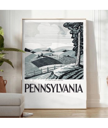 Affiche Voyage États-Unis Pennsylvanie ouvre sa boutique