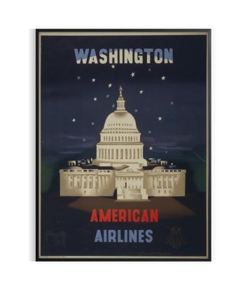 Affiche Vintage Washington American Airlines de l' environnement