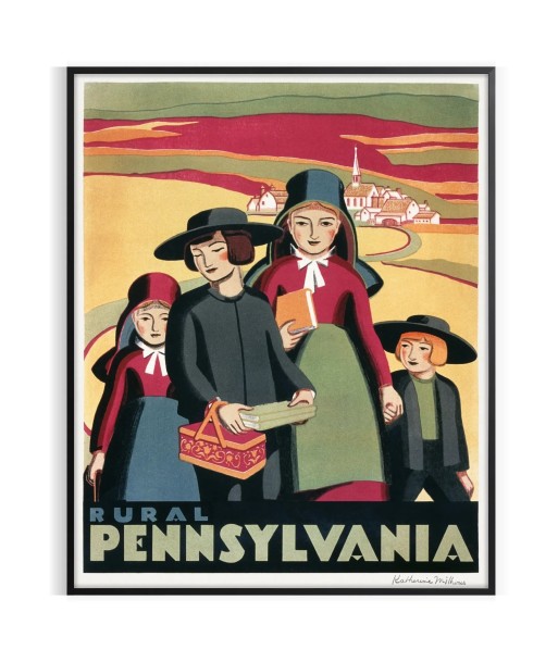 Affiche Vintage Pennsylvanie france