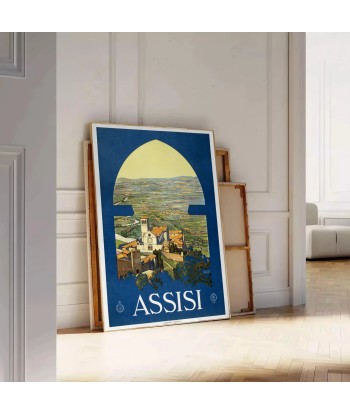 Assise Italie Vintage Voyage Affiche une grave pollution 