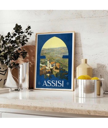 Assise Italie Vintage Voyage Affiche une grave pollution 