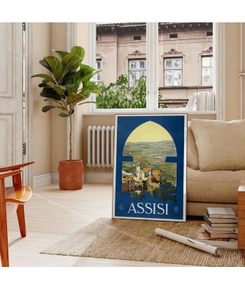 Assise Italie Vintage Voyage Affiche une grave pollution 