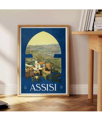 Assise Italie Vintage Voyage Affiche une grave pollution 