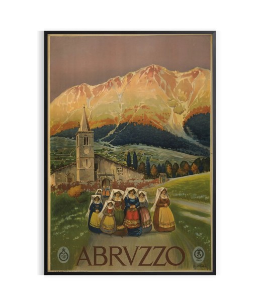 Affiche Voyage Vintages Abruzzes Italie la chaussure