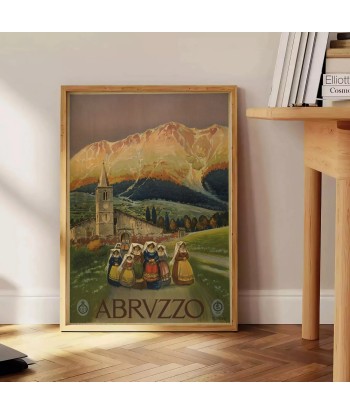 Affiche Voyage Vintages Abruzzes Italie la chaussure