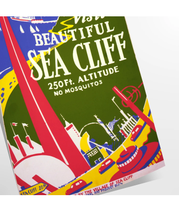 Affiche Voyage Vintage Sea Cliff 2 à prix réduit toute l'année