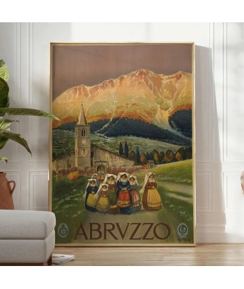 Affiche Voyage Vintages Abruzzes Italie la chaussure