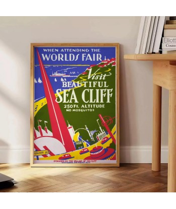 Affiche Voyage Vintage Sea Cliff 2 à prix réduit toute l'année