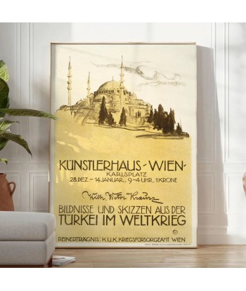 Affiche Voyage Vintage Turquie, Affiche 4 s'inspire de l'anatomie humaine