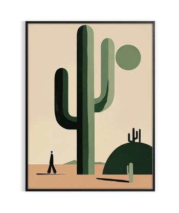 Affiche Minimale Cactus Botanique 1 l'évolution des habitudes 