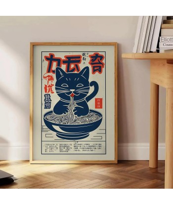 Cat Ramen Kitchen Art Print 1 votre