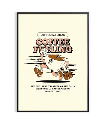 Coffee Fueling Kitchen Art Print Véritable concentré