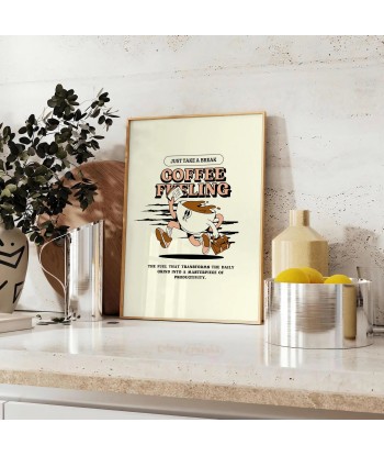 Coffee Fueling Kitchen Art Print Véritable concentré