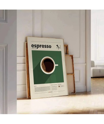 Espresso Coffee Italy Kitchen Wall Art le des métaux précieux