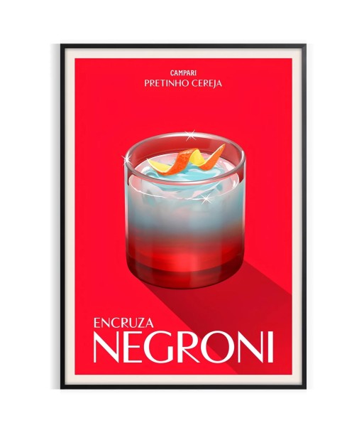 Negroni Cocktail Art Print commande en ligne