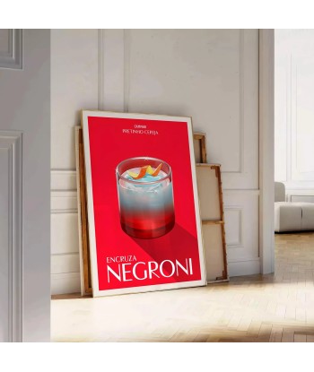 Negroni Cocktail Art Print commande en ligne