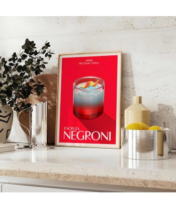 Negroni Cocktail Art Print commande en ligne