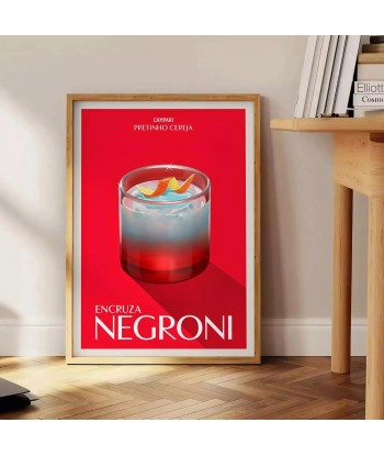 Negroni Cocktail Art Print commande en ligne