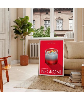 Negroni Cocktail Art Print commande en ligne